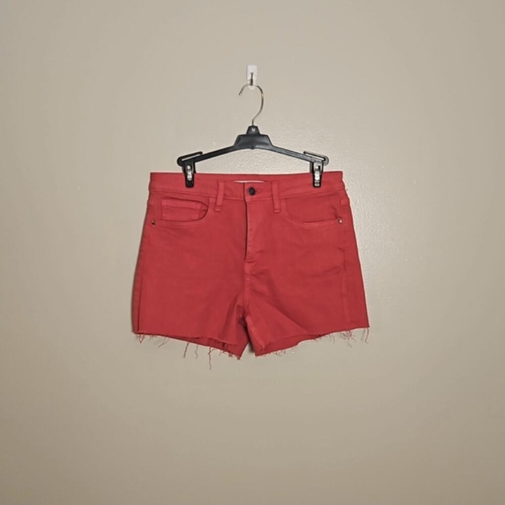 NWT Sam Edelman The Stilleto High Rise Cutoff Shorts in Cherry Sz 6 - Picture 3 of 8
